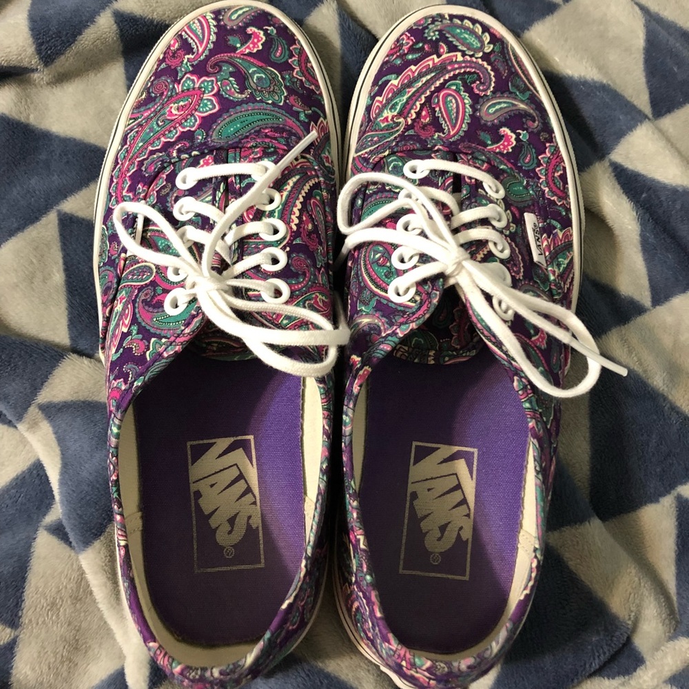 Purple paisley Vans